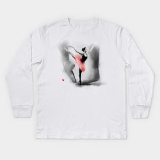 Ballet Dancer Kids Long Sleeve T-Shirt